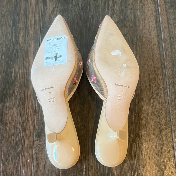 NWT! Reformation Wilda Pointed Toe Kitten Mule - Picture 9 of 10